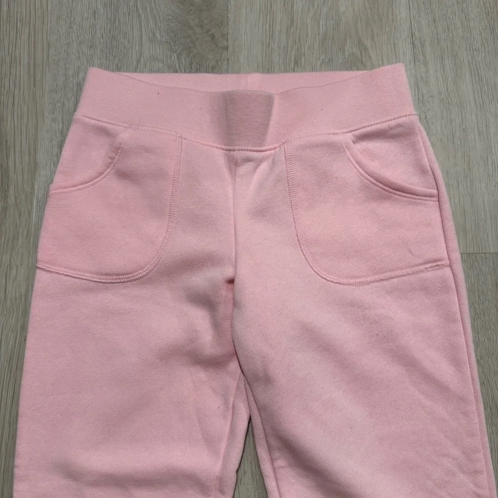 Kids Athletic Works Girls Pink Fleece Jogger Sweatpants M 7/8